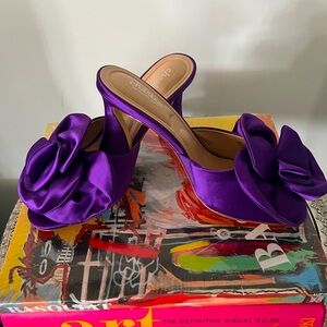Sexy, sophisticated, sling back mules. Purple passion. (NWOT)